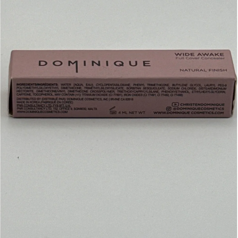 Dominique Wide‎ Awake Full Cover Concealer Creme Brulee Natural Finish BNIB